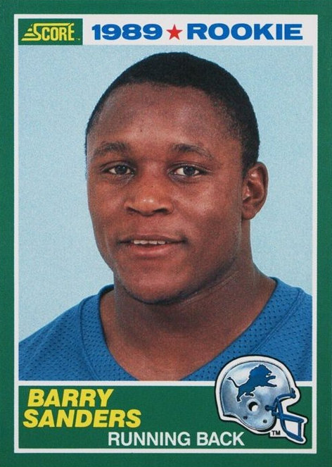 Barry Sanders Score rookie card