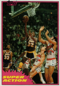 1981 Topps Magic Johnson Super Action West #109