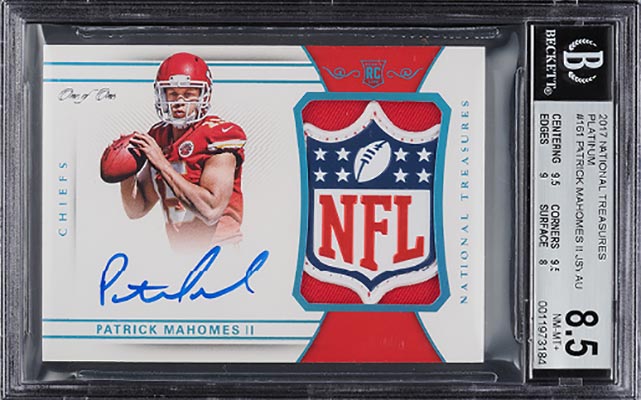 Patrick Mahomes 1 of 1 NFL Shield Auto
