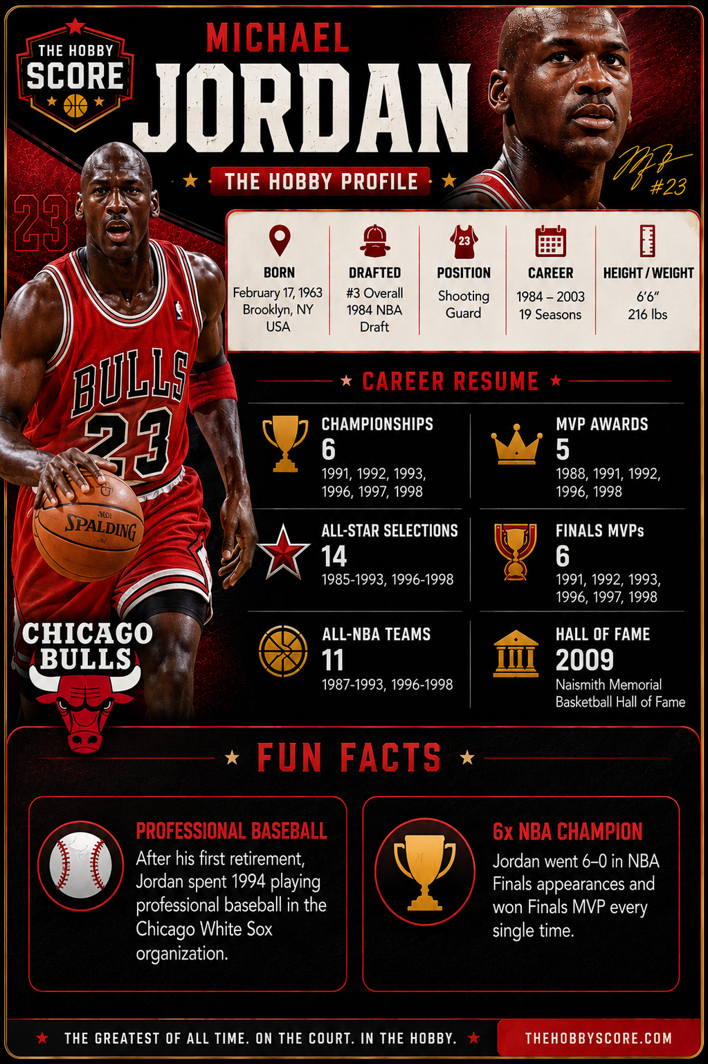 Michael Jordan Hobby Score profile card