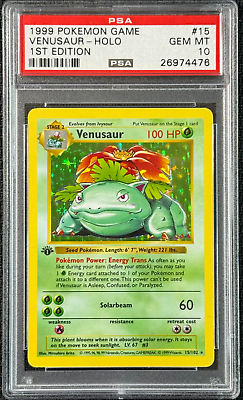 Venusaur 1st Edition card