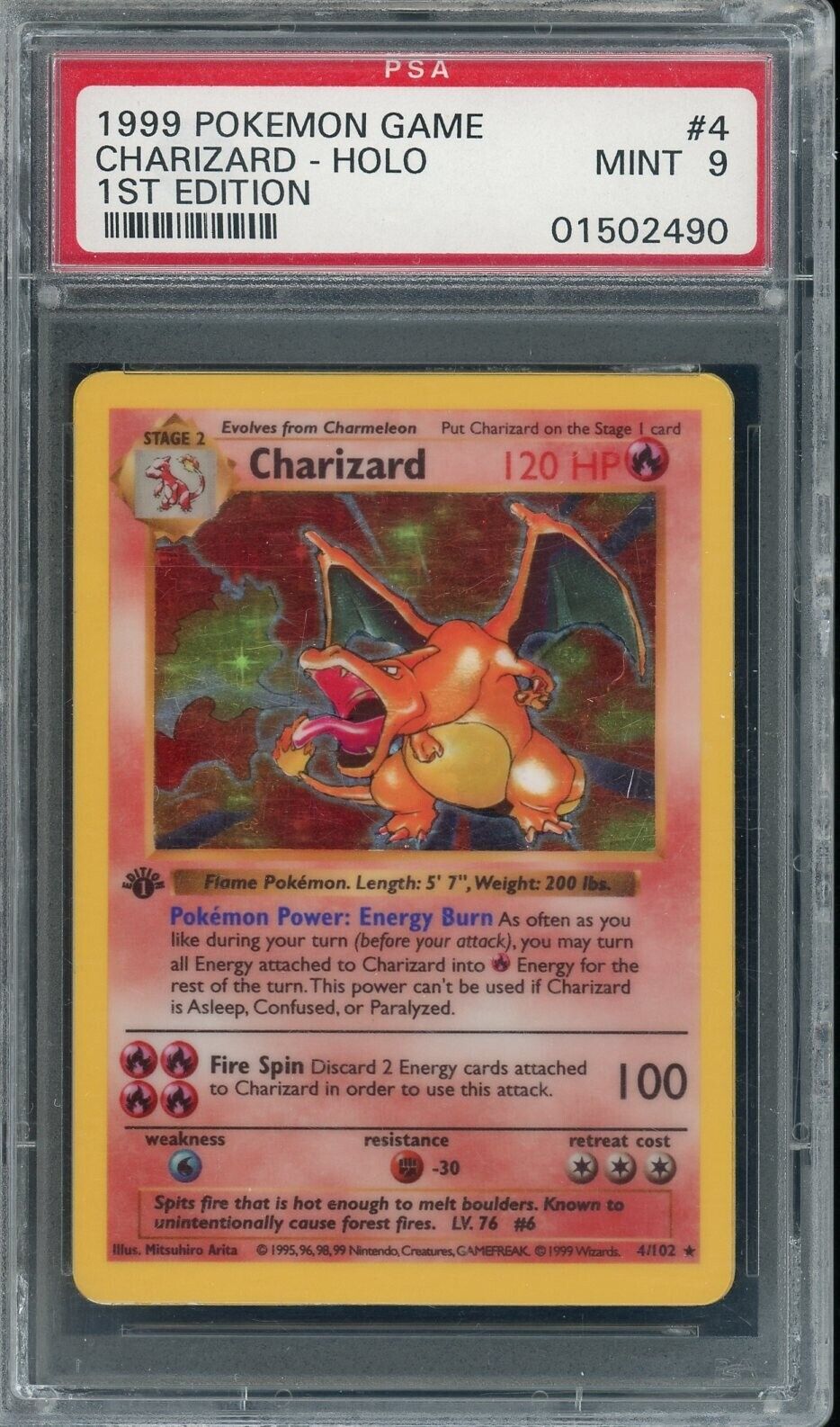 Charizard 1st Edition Base Set card