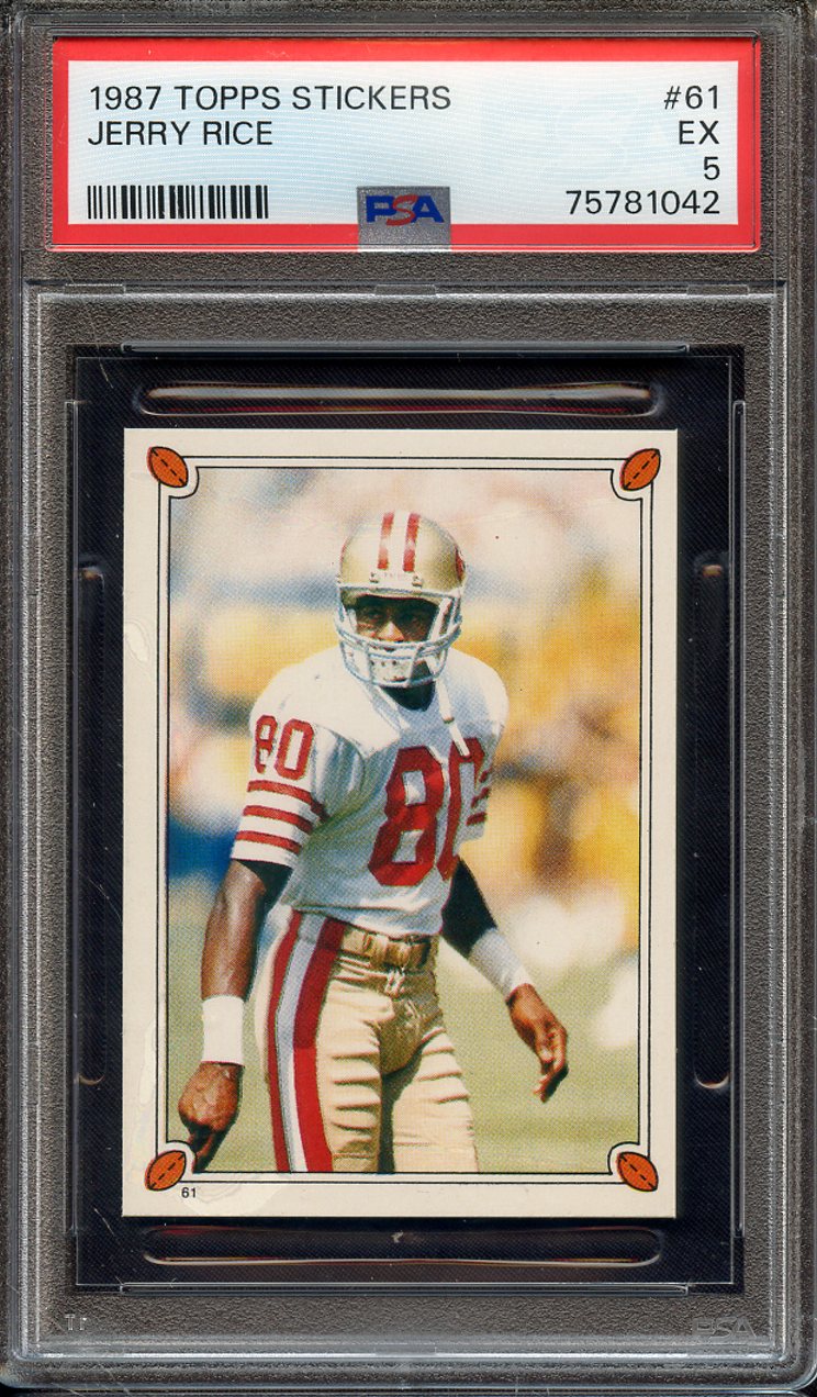 1987 Topps Stickers Jerry Rice #61