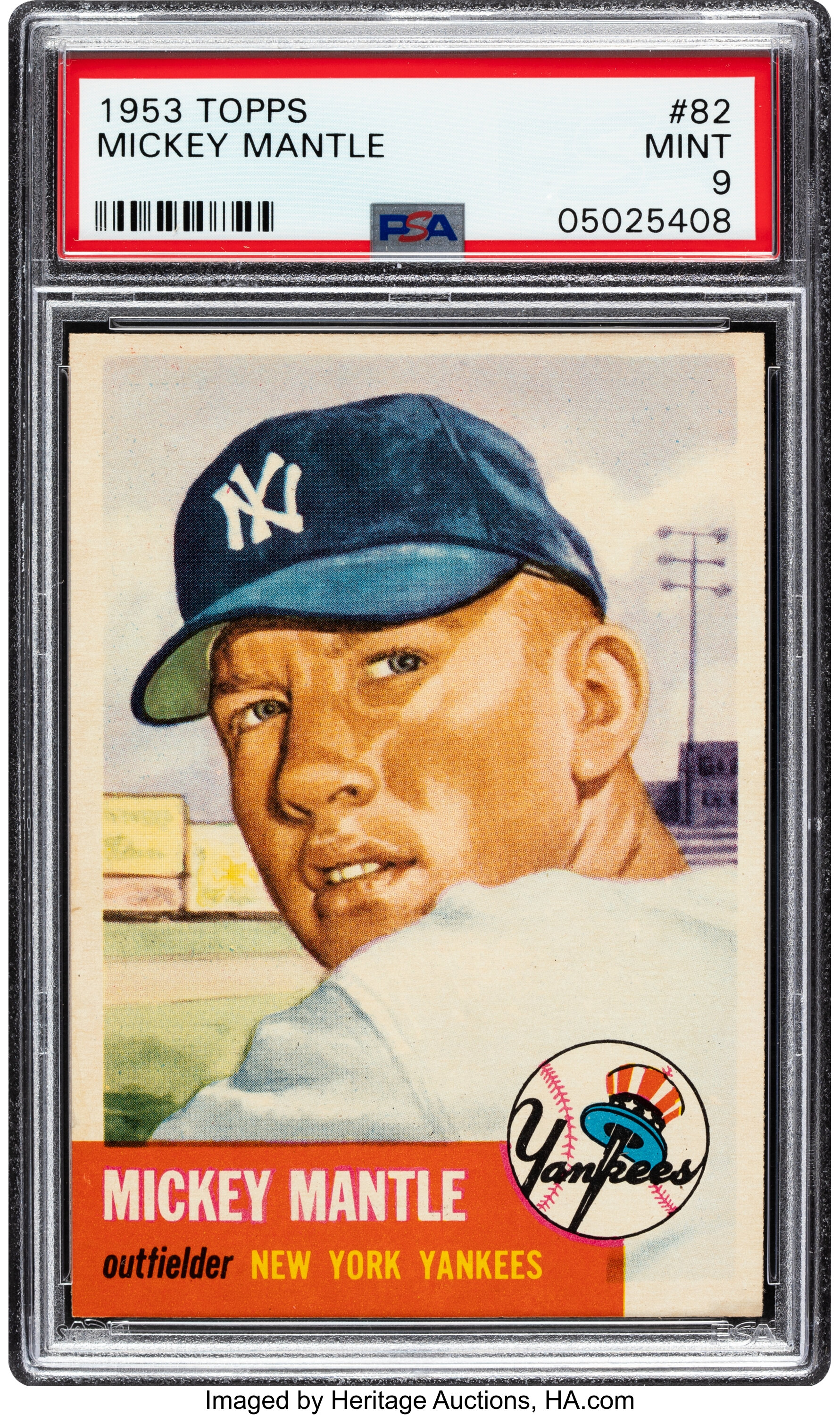 1953 Topps Mickey Mantle #82