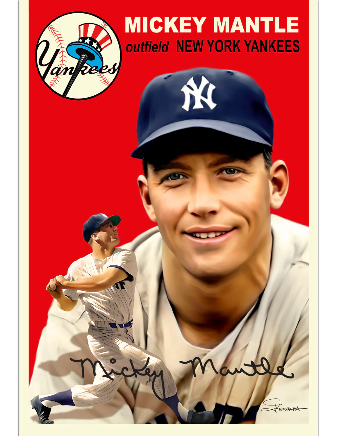 1954 Topps Mickey Mantle #128