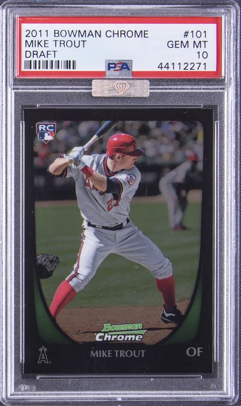 2011 Bowman Chrome Draft Mike Trout Rookie Card
