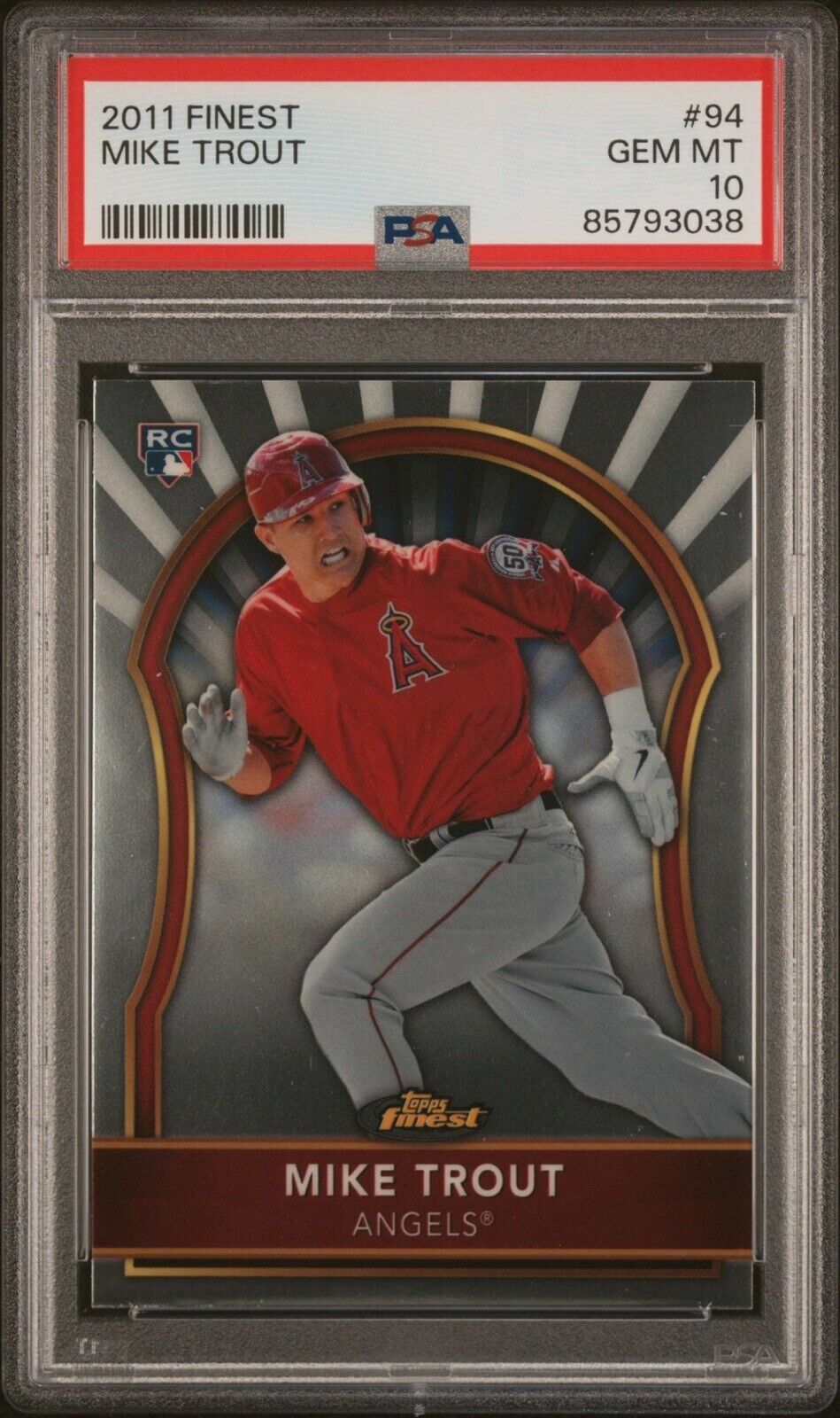 2011 Topps Finest Mike Trout Rookie Card