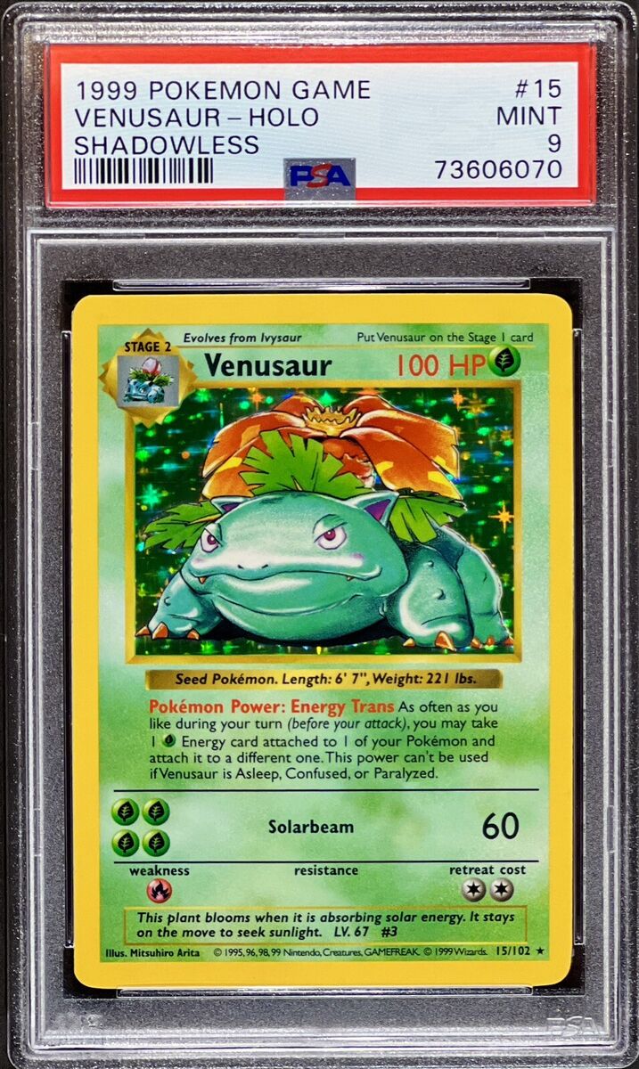1999 Shadowless Base Set Venusaur (Holo)